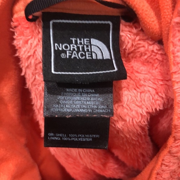 North Face Osito Plush Fleece Teddy Jacket Size Medium Orange - Picture 8 of 13